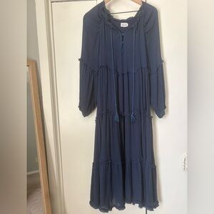 Elegant Navy Blue Maxi Dress